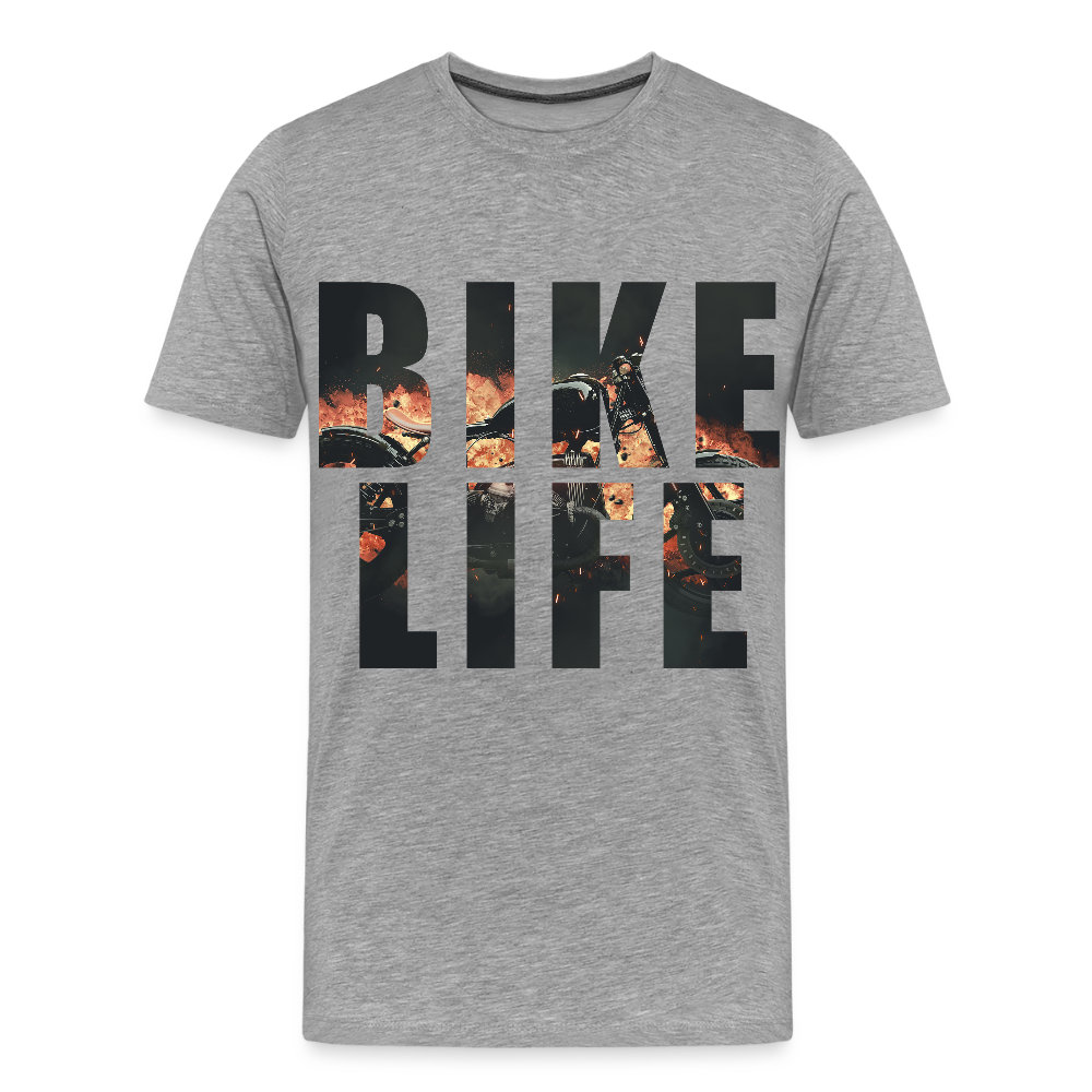 Bike Life "Retro" T-Shirt - Grau meliert