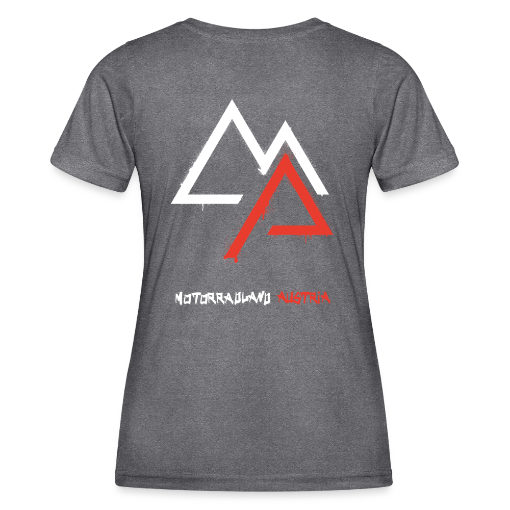 Weil Biken geil ist! Motorrad Funktions-T-Shirt Damen - dunkle Melange