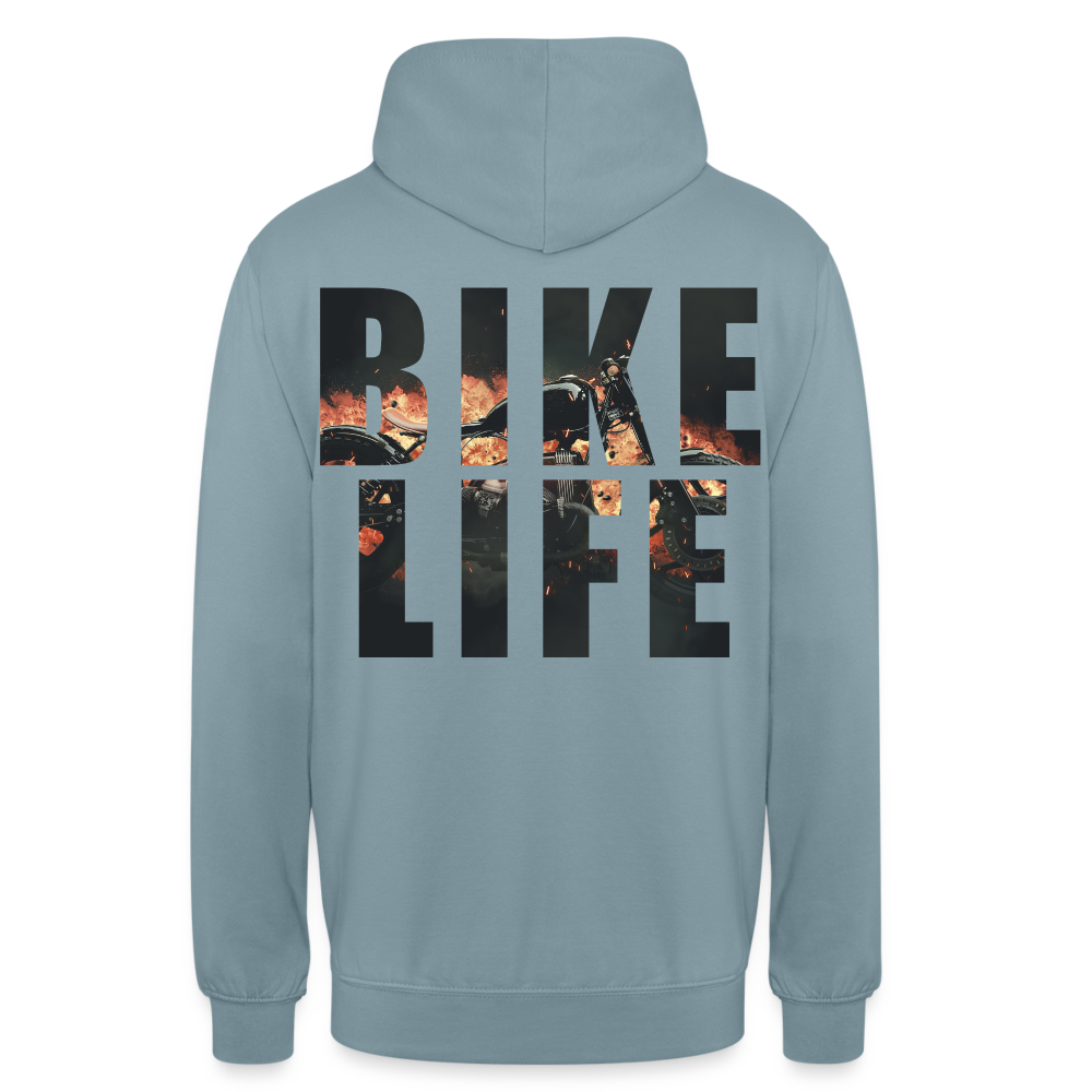 Bike Life Retro Hoodie - Nebelblau