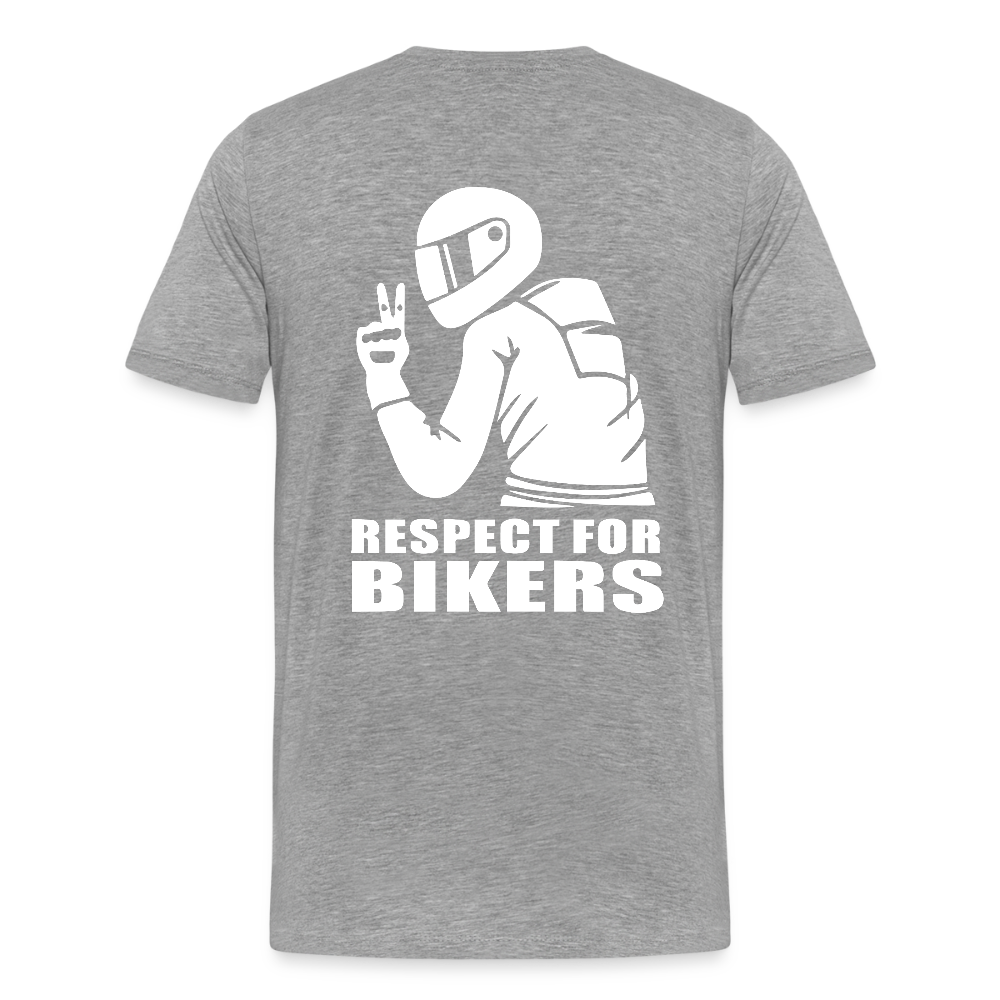 Respect for Bikers T-Shirt - Grau meliert