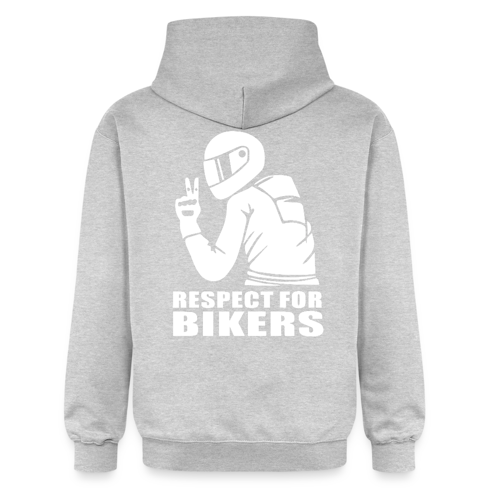 Respect for Bikers Hoodie - Hellgrau meliert