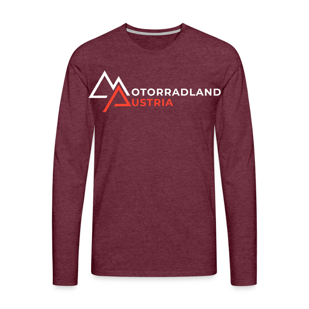 Men's Premium Longsleeve - Bordeauxrot meliert