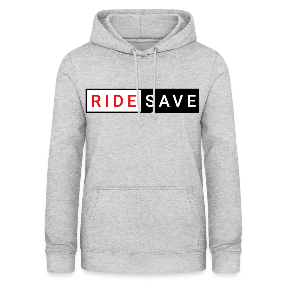 RIDE SAVE Hoodie Women - Hellgrau meliert