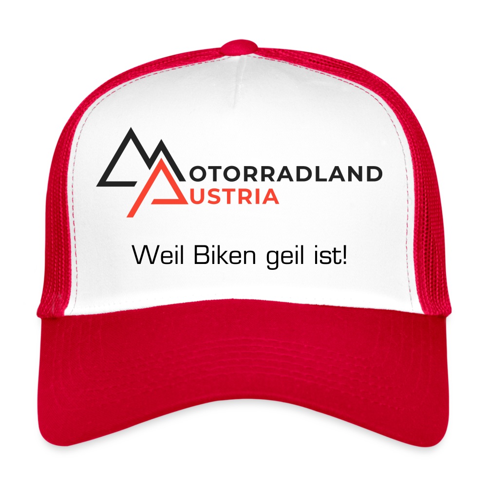 Trucker Cap - Weiß/Rot
