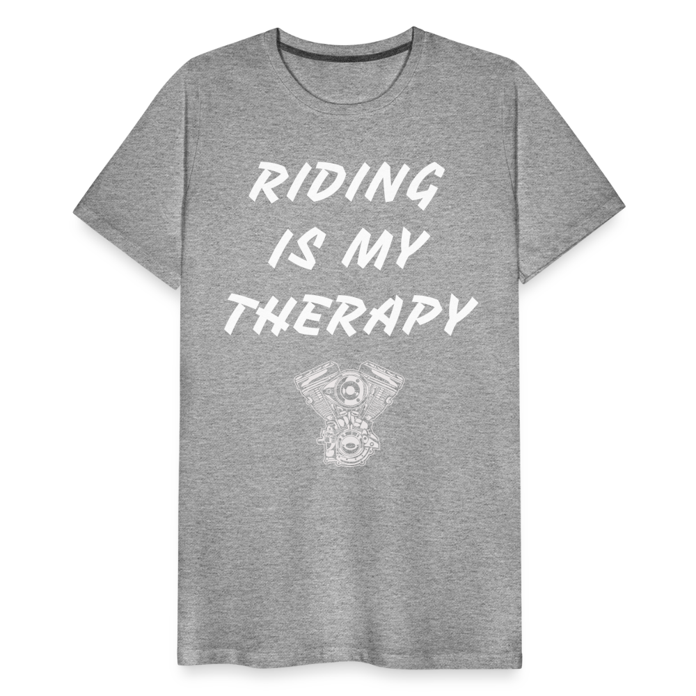 Riding is my Therapy - Grau meliert