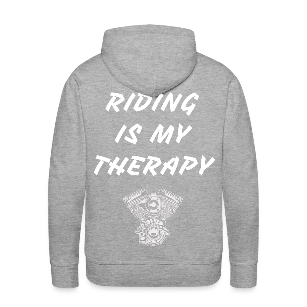 Riding is my Therapy Hoodie - Grau meliert