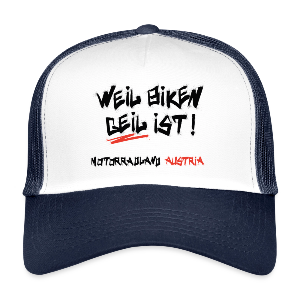 Motorradland Austria Biker Cap - Weiß/Navy