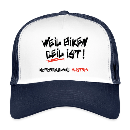 Motorradland Austria Biker Cap - Weiß/Navy