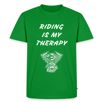Riding is my Therapy Motorrad T-Shirt - Grün