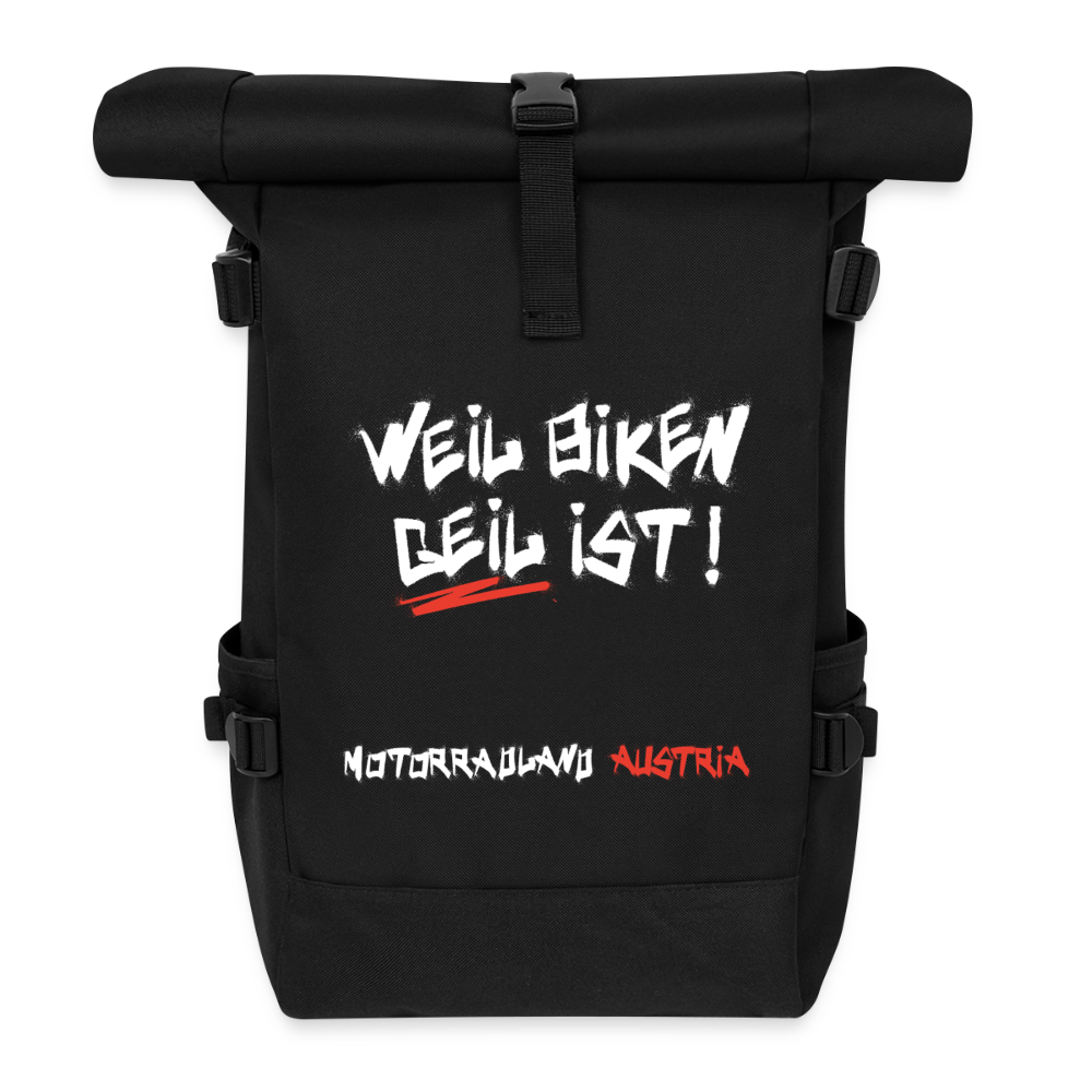 Weil Biken geil ist! Motorrad Rucksack - Schwarz