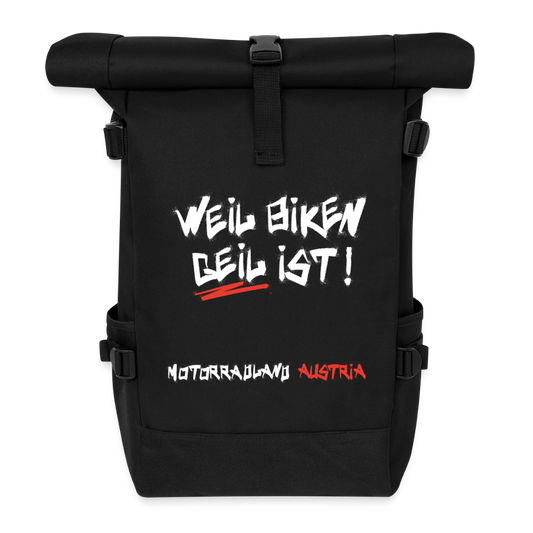 Weil Biken geil ist! Motorrad Rucksack - Schwarz