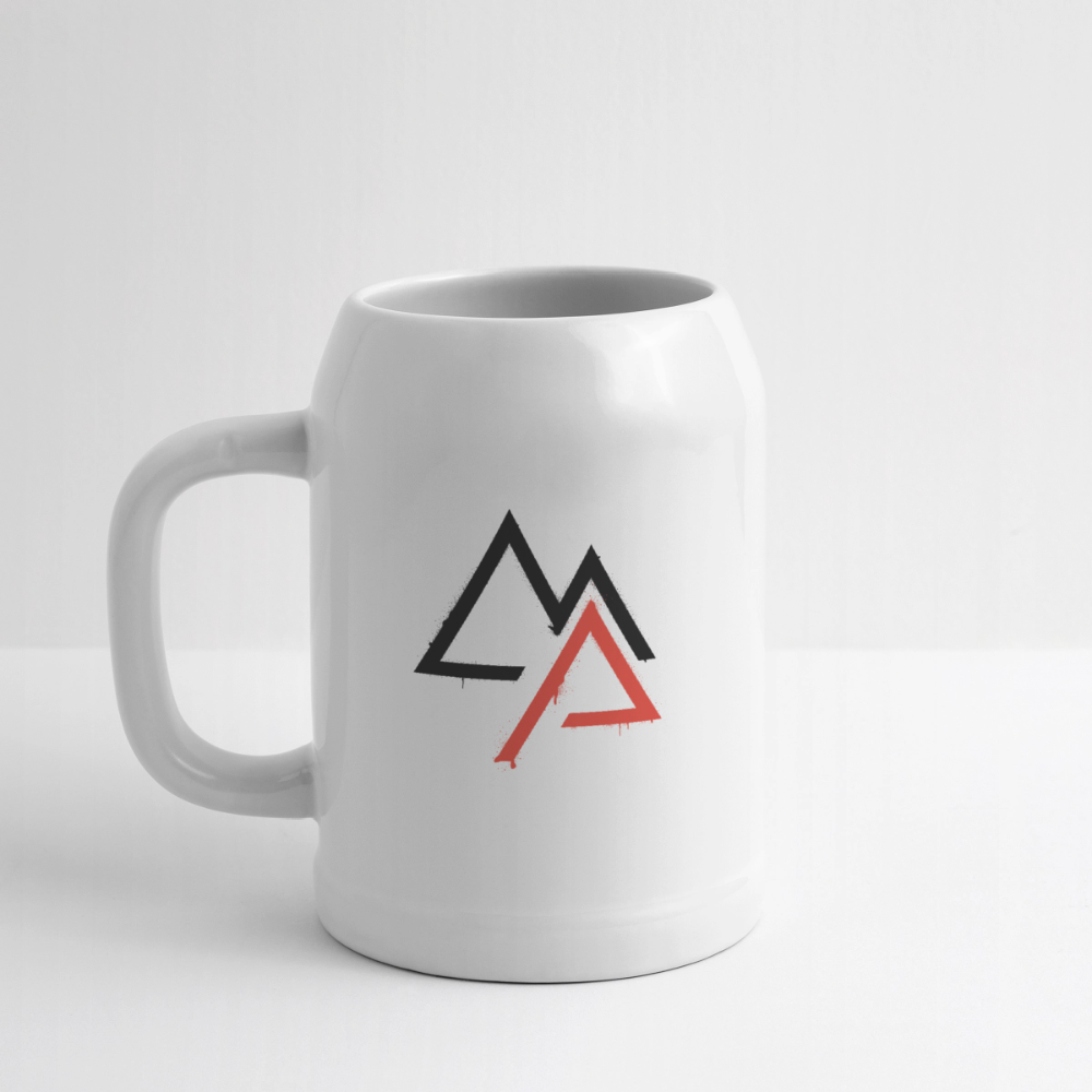 Motorrad Bierkrug - Weiß