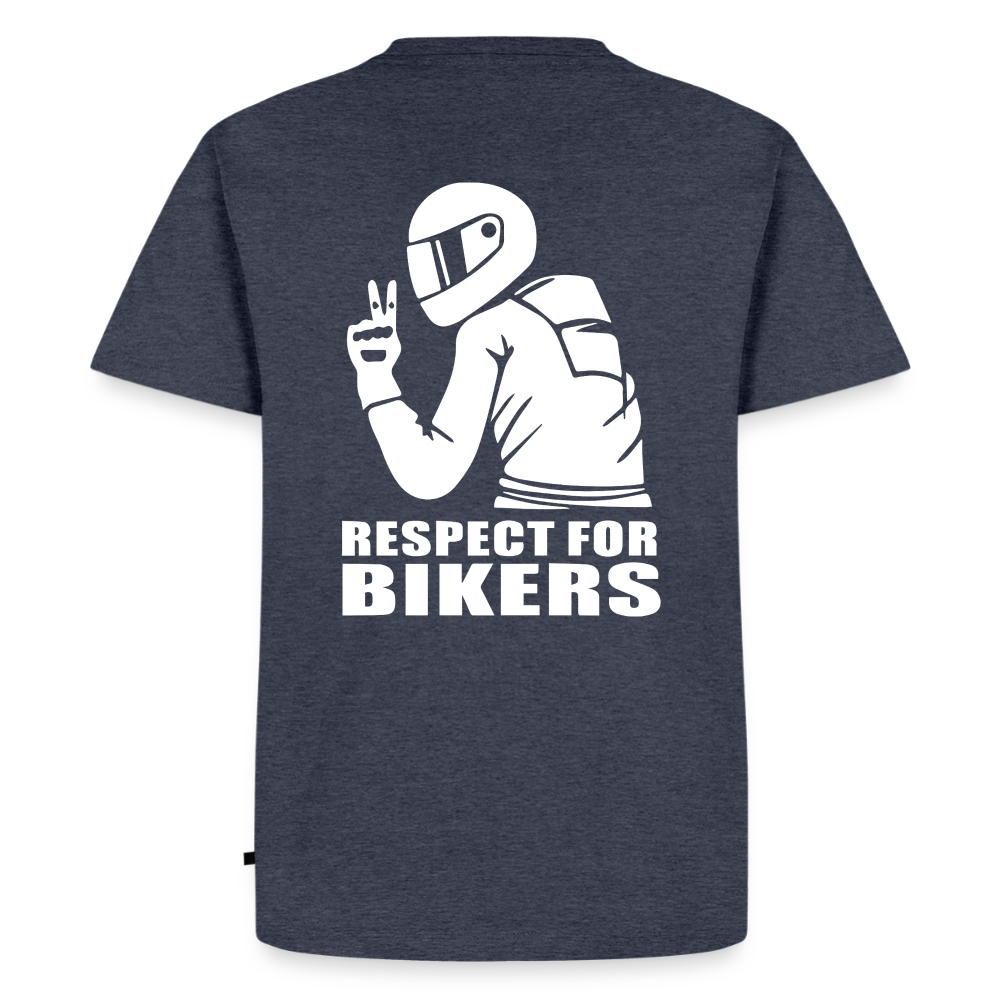 Respect for Bikers Motorrad T-Shirt Herren - Jeansblau 