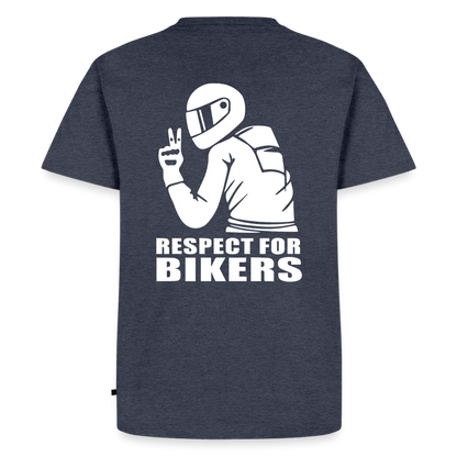Respect for Bikers Motorrad T-Shirt Herren - Jeansblau 