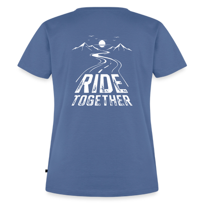 Ride Together Motorrad T-Shirt Damen - Taubenblau