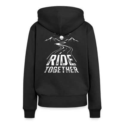 Ride Together Motorrad Hoodie Damen - Schwarz