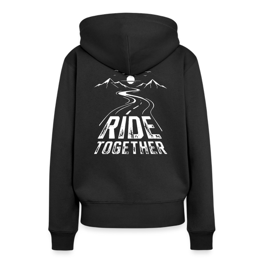 Ride Together Motorrad Hoodie Damen - Schwarz