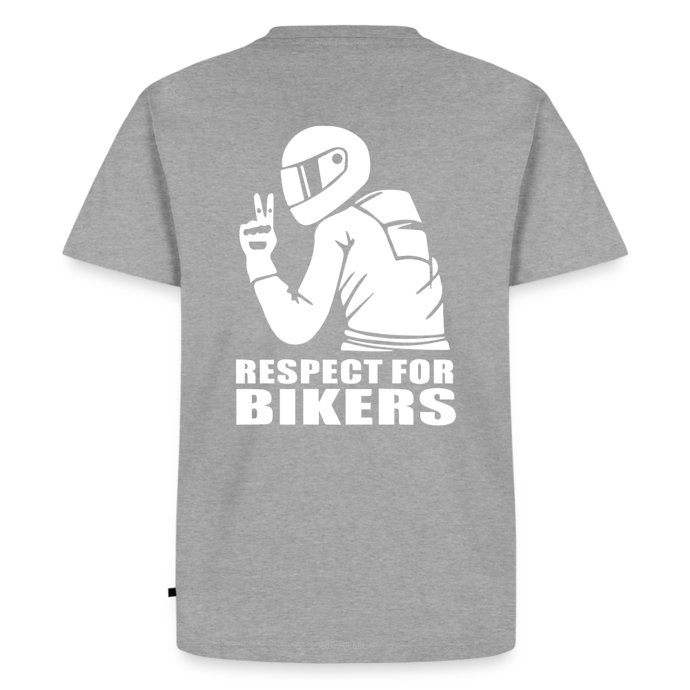 Respect for Bikers Motorrad T-Shirt Herren - Grau meliert