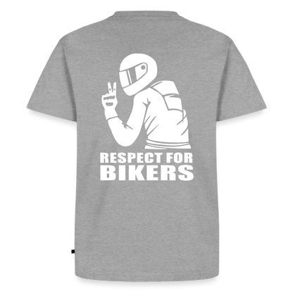 Respect for Bikers Motorrad T-Shirt Herren - Grau meliert