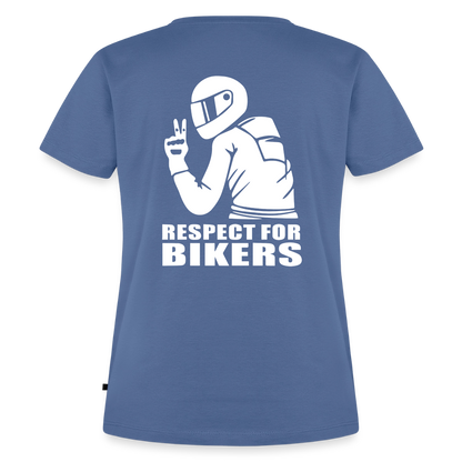 Respect for Bikers Motorrad T-Shirt Damen - Taubenblau