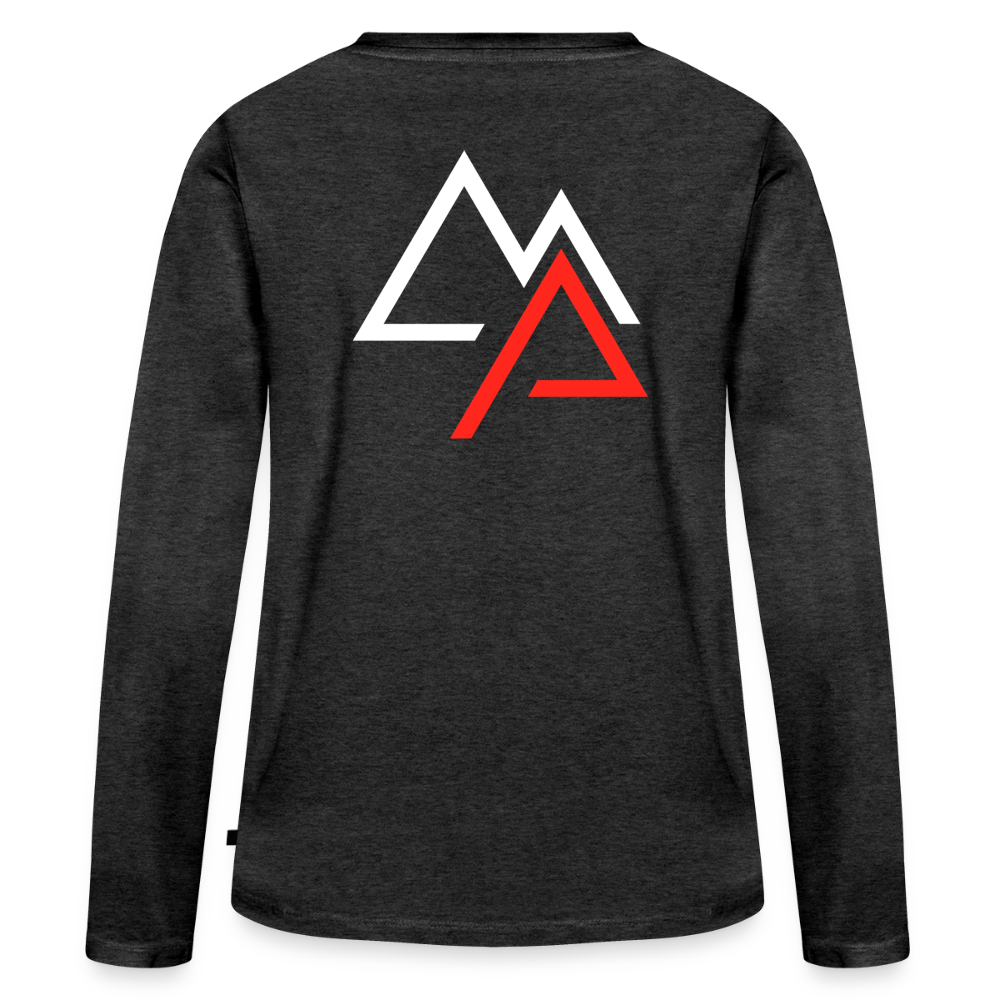 Motorrad Longsleeve Damen - Anthrazit meliert