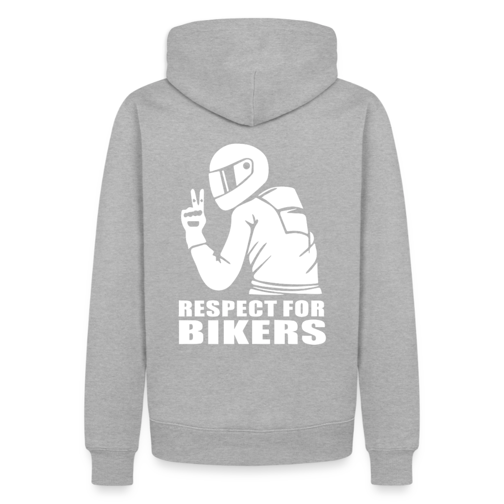 Respect for Bikers Motorrad Hoodie Herren - Grau meliert