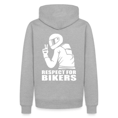Respect for Bikers Motorrad Hoodie Herren - Grau meliert