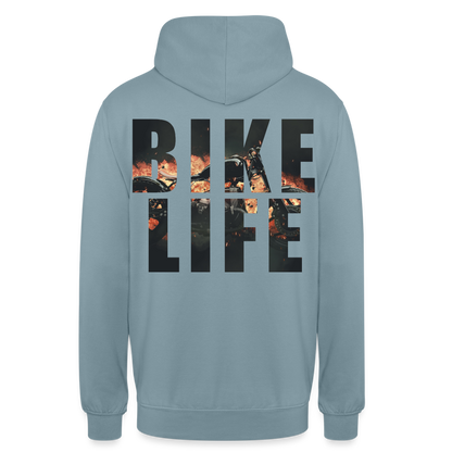 Bike Life Retro Hoodie - Nebelblau