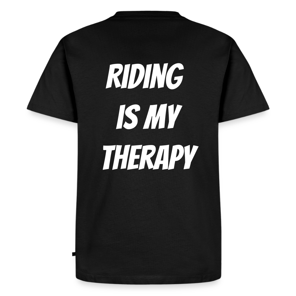Riding is my Therapy Motorrad T-Shirt Herren - Schwarz