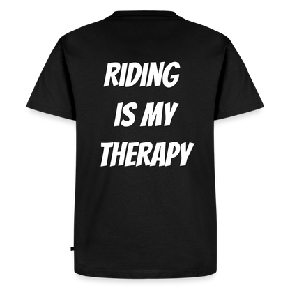 Riding is my Therapy Motorrad T-Shirt Herren - Schwarz