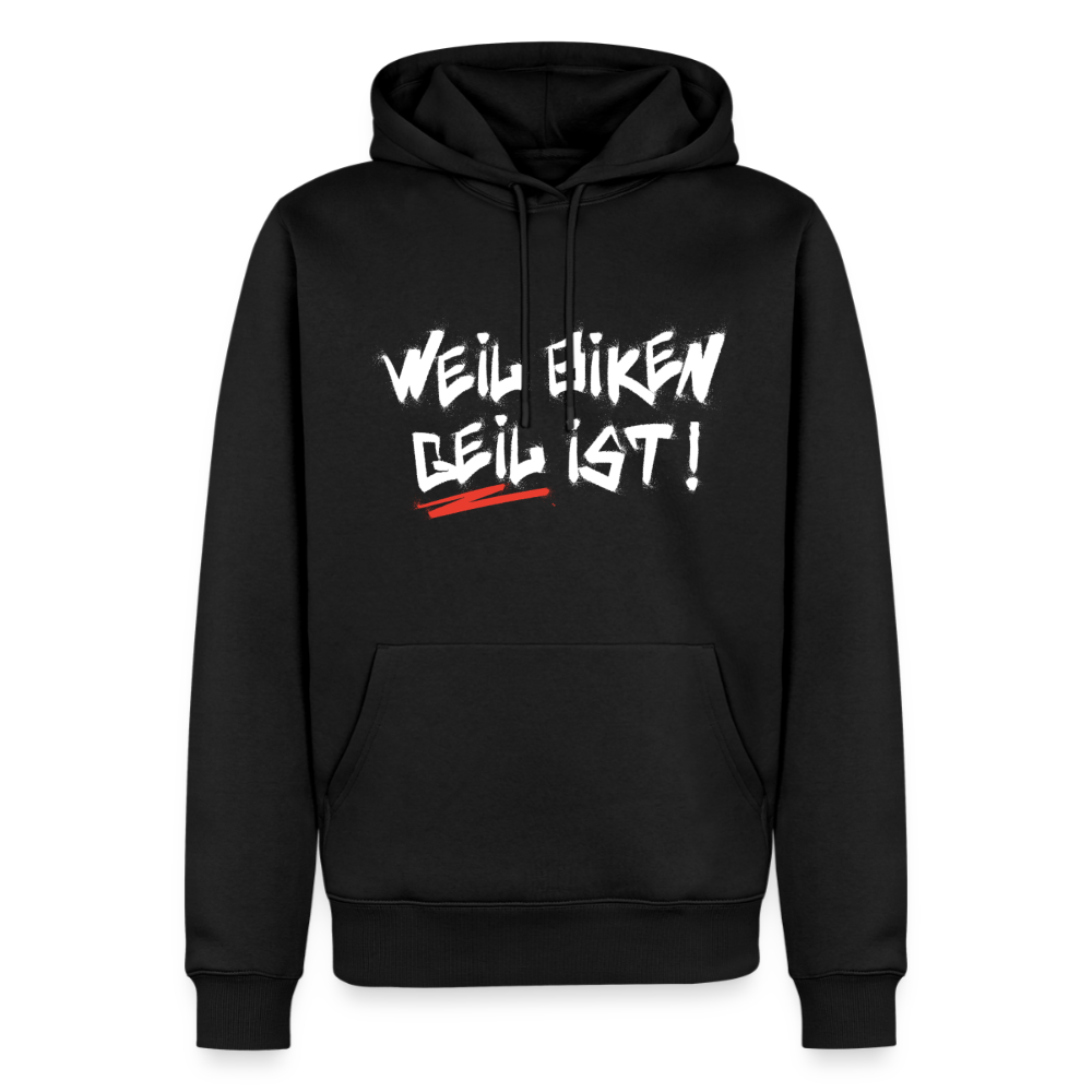 Weil Biken geil ist! Motorrad Hoodie Herren - Schwarz