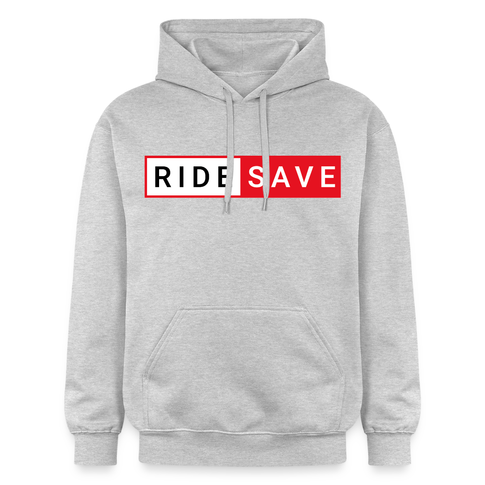 RIDE SAVE Hoodie Rosa - Hellgrau meliert
