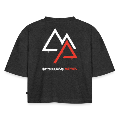 Weil Biken geil ist! Oversized Motorrad T-Shirt Damen - Anthrazit meliert