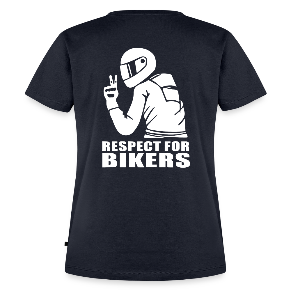 Respect for Bikers Motorrad T-Shirt Damen - Navy