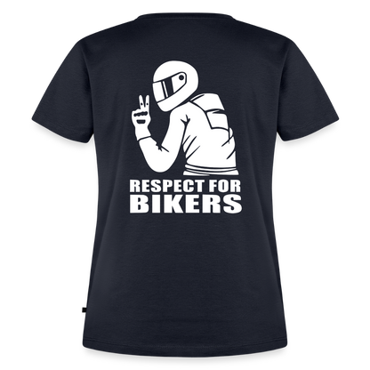 Respect for Bikers Motorrad T-Shirt Damen - Navy