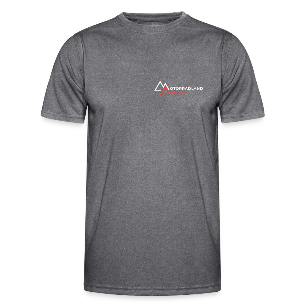 Motorrad Funktions T-Shirt Herren - dunkle Melange 