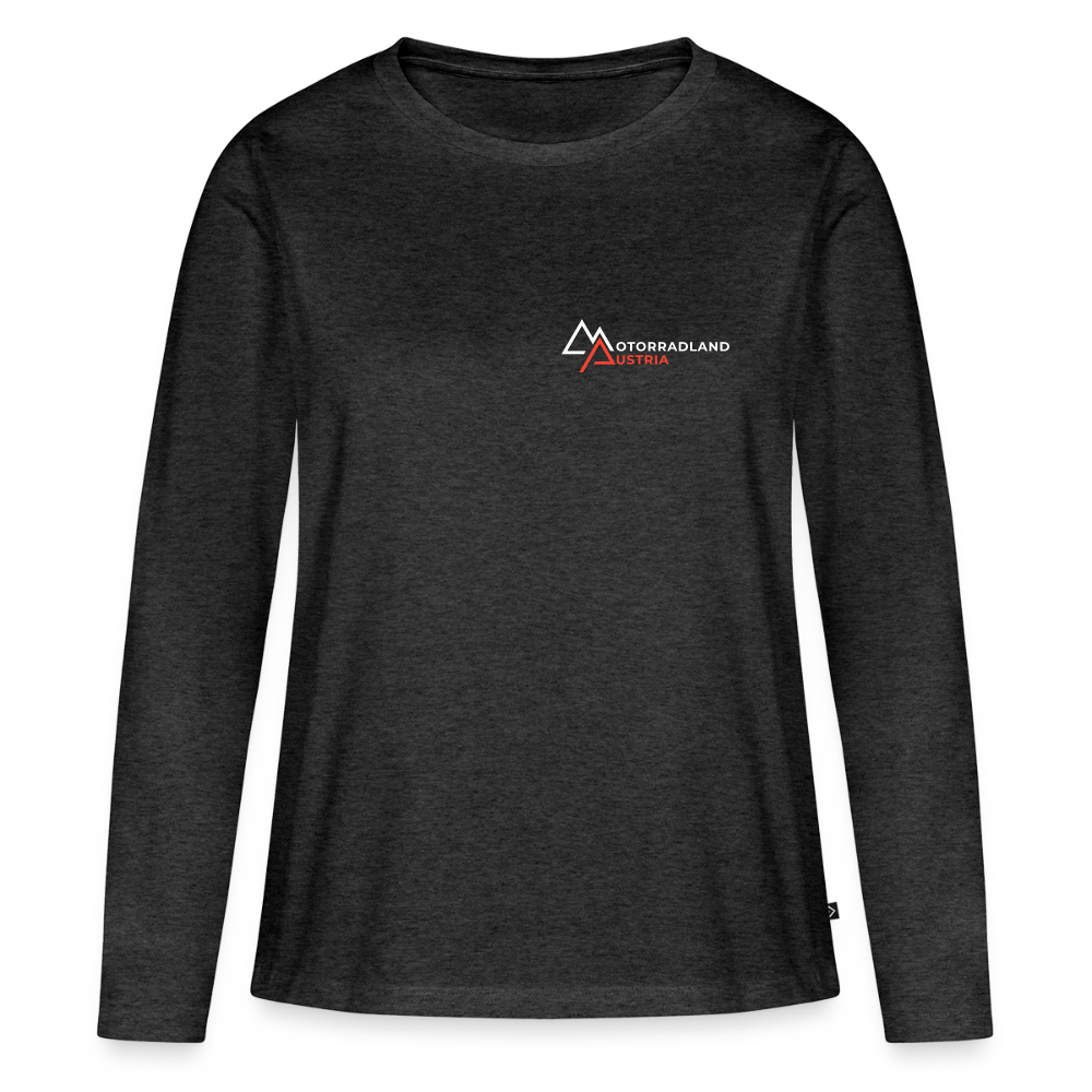 Motorrad Longsleeve Damen - Anthrazit meliert