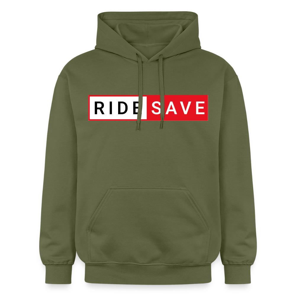 RIDE SAVE Hoodie Rosa - Militärgrün