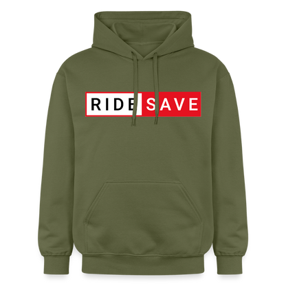 RIDE SAVE Hoodie Rosa - Militärgrün