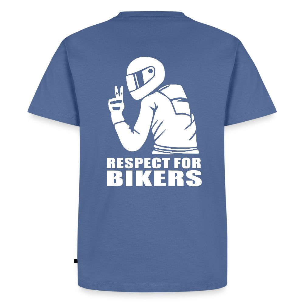 Respect for Bikers T-Shirt - Taubenblau