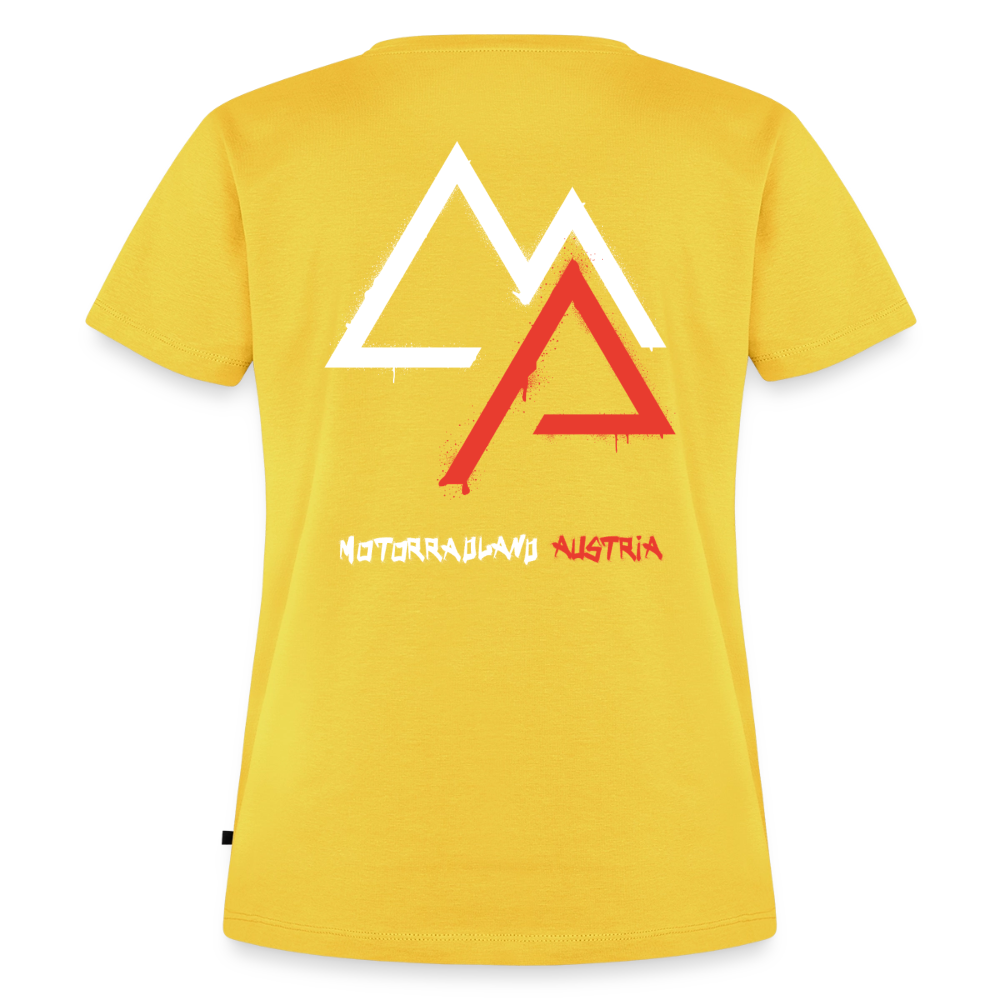 Weil Biken geil ist! Motorrad Damen T-Shirt - Sonnengelb