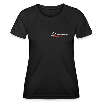 Motorrad Funktions-T-Shirt Damen - Schwarz