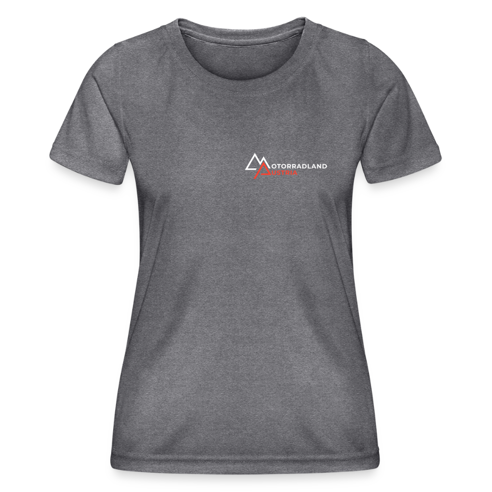 Motorrad Funktions-T-Shirt Damen - dunkle Melange 