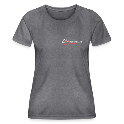 Motorrad Funktions-T-Shirt Damen - dunkle Melange 