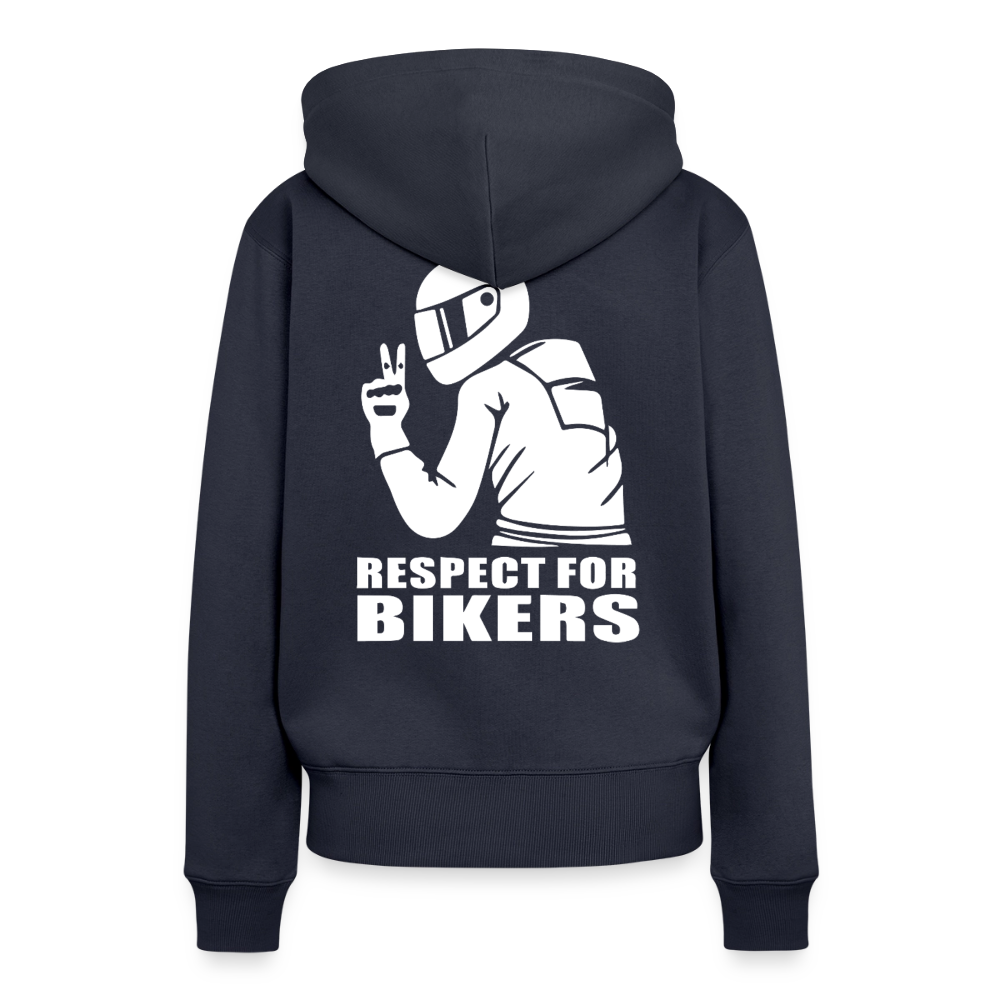 Respect for Bikers Motorrad Hoodie Damen - Navy