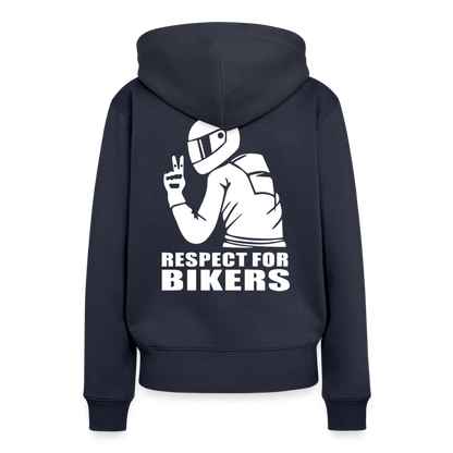 Respect for Bikers Motorrad Hoodie Damen - Navy