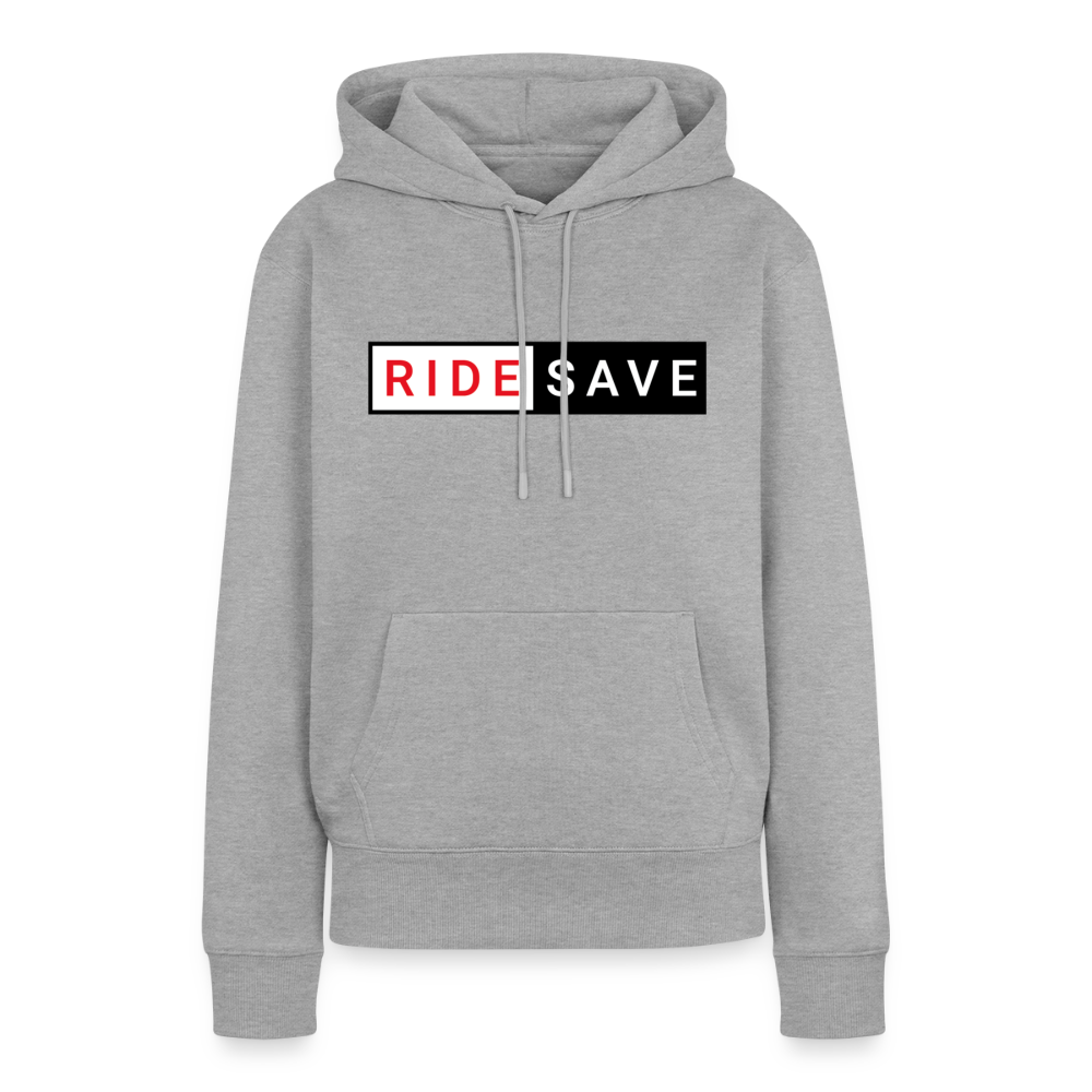 RIDE SAVE Motorrad Hoodie Damen - Grau meliert