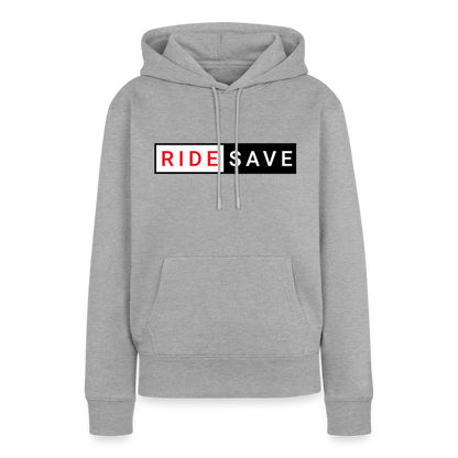 RIDE SAVE Motorrad Hoodie Damen - Grau meliert
