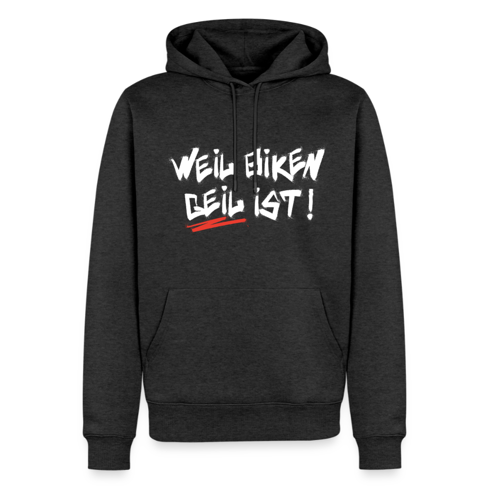 Weil Biken geil ist! Motorrad Hoodie Herren - Anthrazit meliert