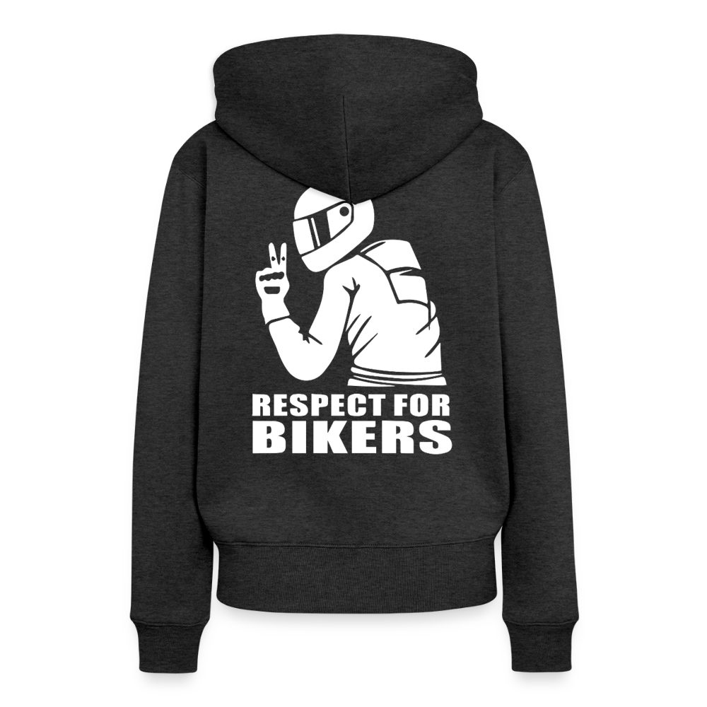 Respect for Bikers Motorrad Hoodie Damen - Anthrazit meliert